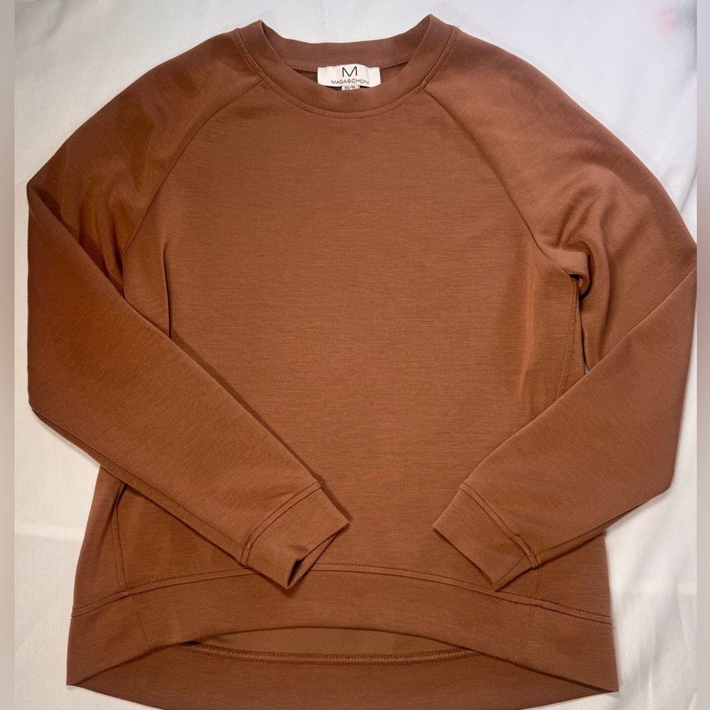 Magaschoni Rust Brown Crewneck Sweatshirt XS/TP